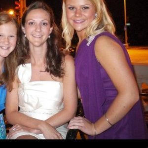 One shoulder chiffon dress